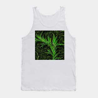 Feathery Fronds Abstracted Tank Top